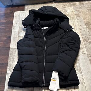 Calvin Klein Women's Black Hooded Puffer Jacket